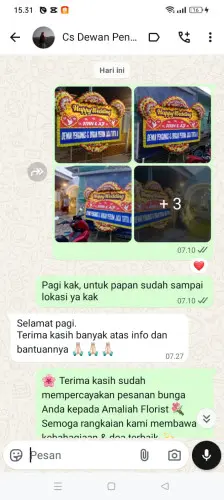 Testimonial Papan Bunga Pernikahan sudi