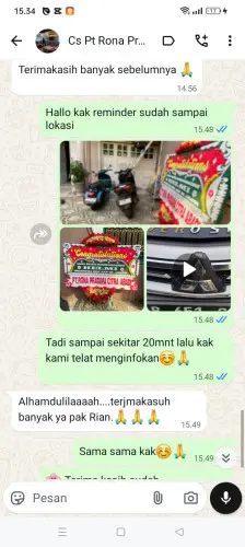 Testimonial Papan Bunga sudi