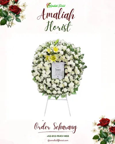 Krans Bunga Duka Cita sudi